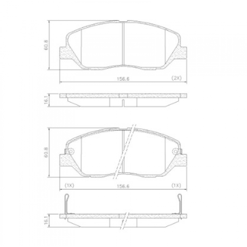 Pastilha De Freio Dianteira Santa Fe/sorento/mohave Lona Flex