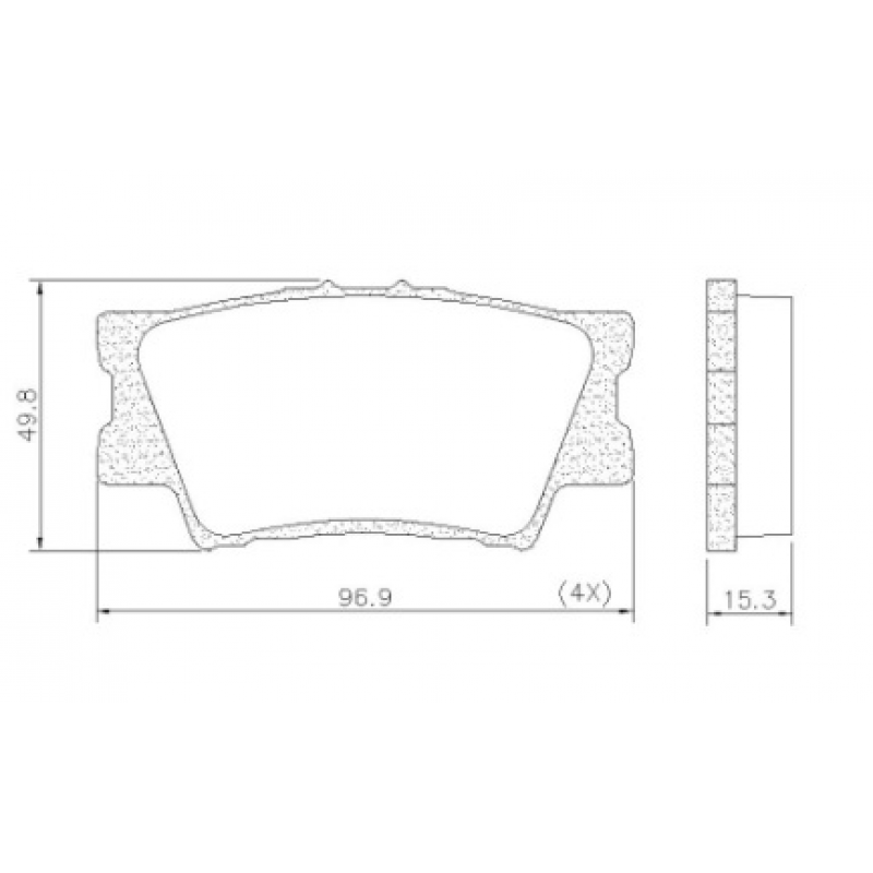 Pastilha De Freio Traseiro Es/corolla/rav4/camry Lona Flex