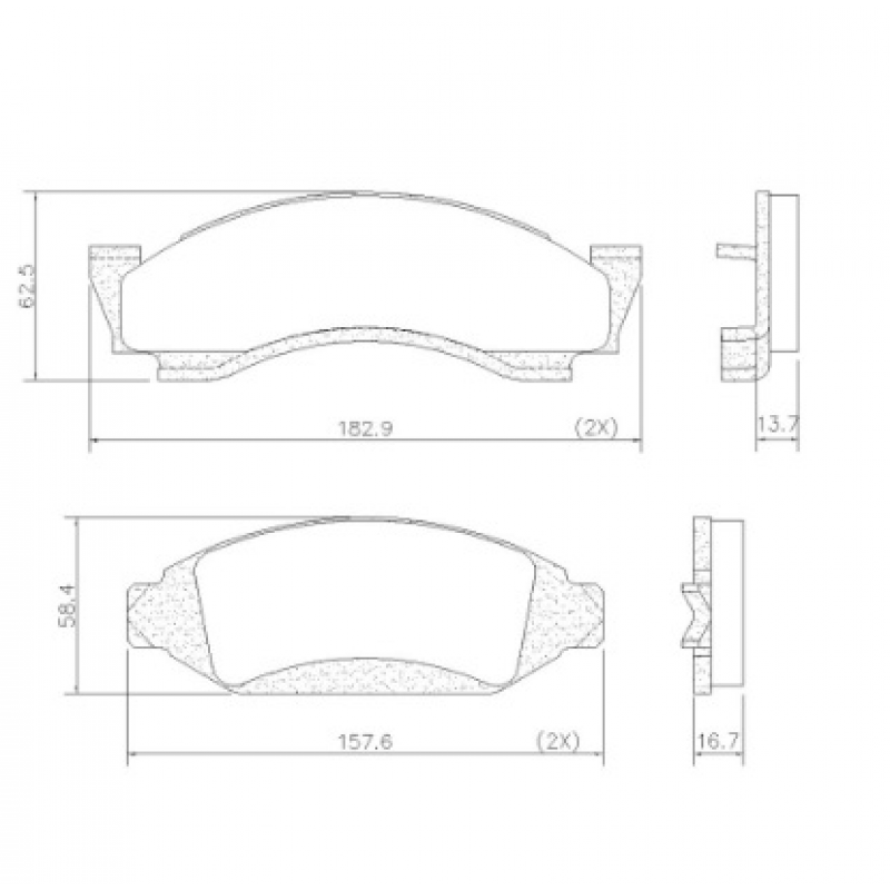 Pastilha De Freio Dianteira D20/c10/a10 Lona Flex