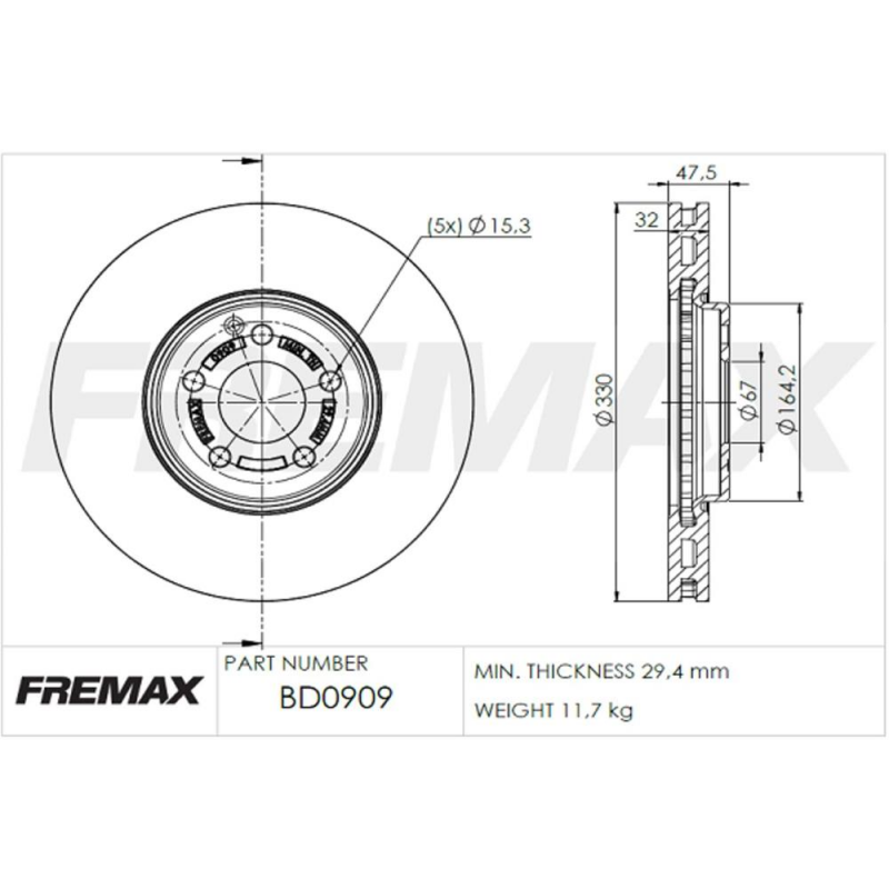 Disco De Freio Dianteiro E Class Fremax