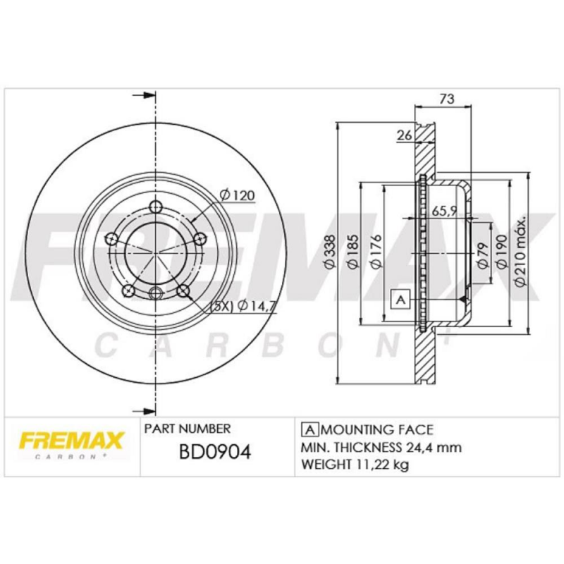 Disco De Freio Dianteiro Serie 1 Fremax