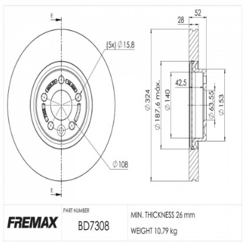 Disco De Freio Dianteiro Xc60 Fremax
