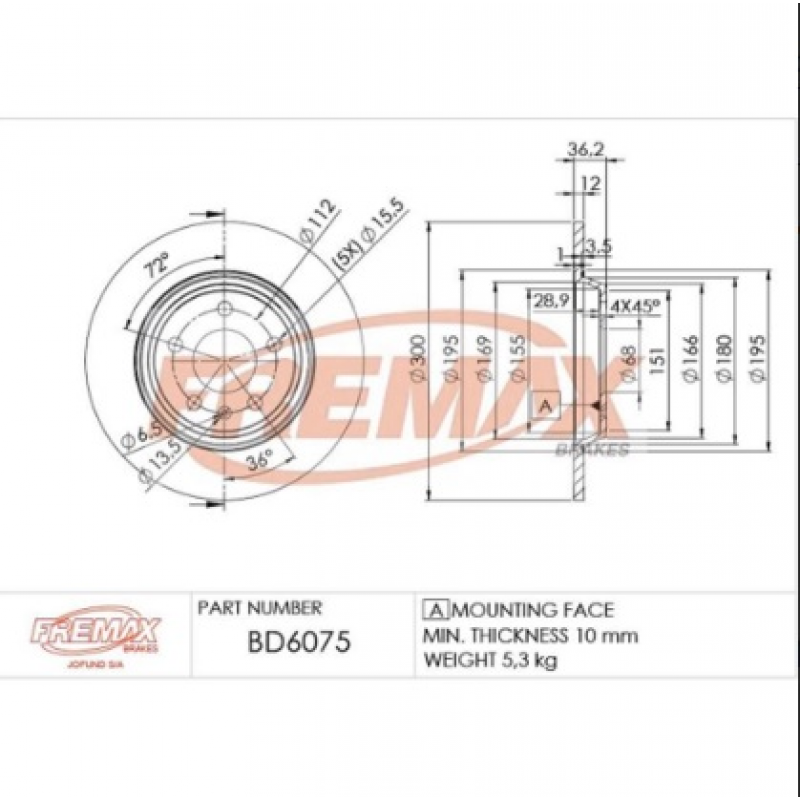 Disco De Freio Traseiro A4/q5/a5 Fremax