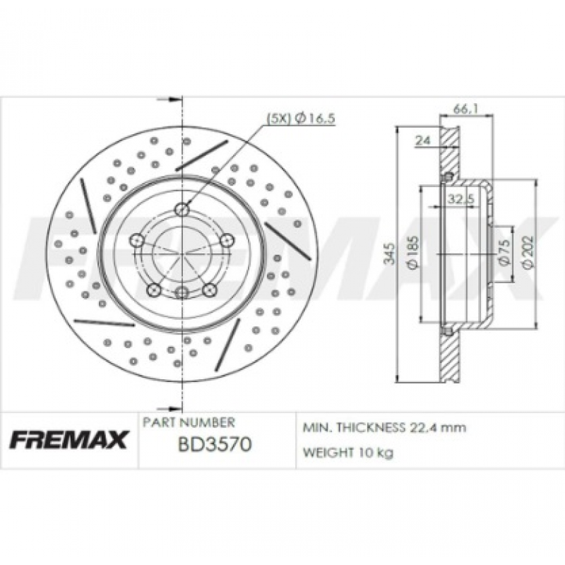 Disco De Freio Traseiro Serie 3/serie 4 Fremax