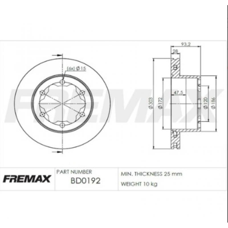 Disco De Freio Traseiro Sprinter Fremax