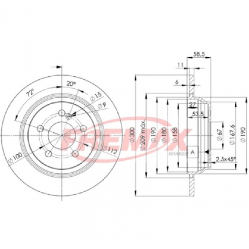 Disco De Freio Traseiro Sclass/clclass Fremax