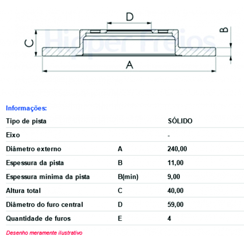 Disco De Freio Traseiro Marea/tempra/tipo Hipperfreios