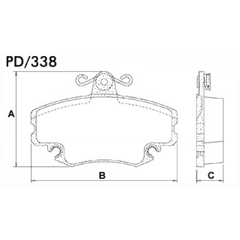 Pastilha De Freio Dianteira Clio/megane/r19 (sem Sensor Abs) Fras-le