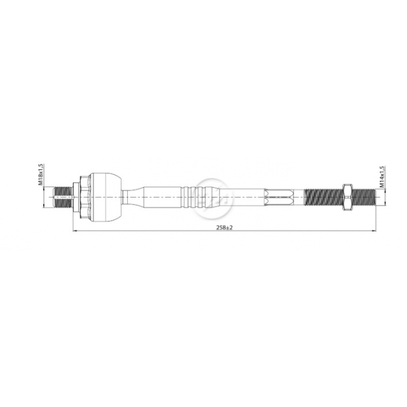 Barra Axial Bongo K2700 Zm