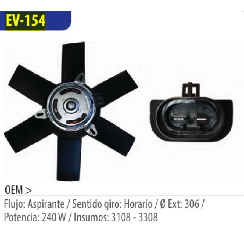 Eletroventilador Elba/fiorino/tempra/uno Omer