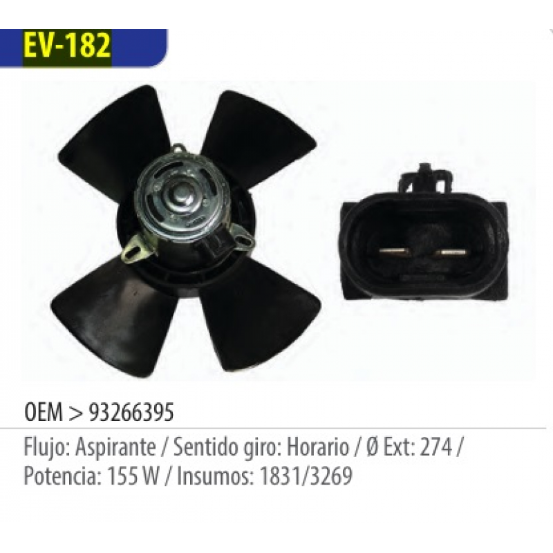 Eletroventilador Corsa/sedan/sw/pick-up Omer