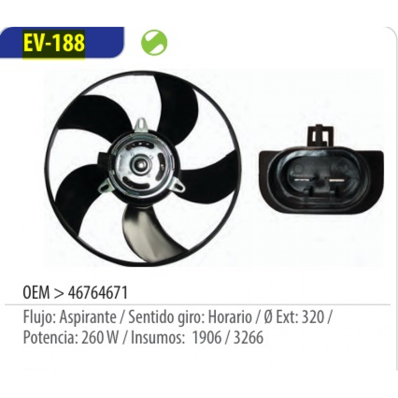 Eletroventilador Palio/siena/strada Omer