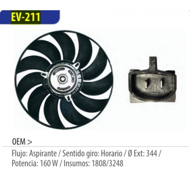 Eletroventilador Courier/fiesta Omer