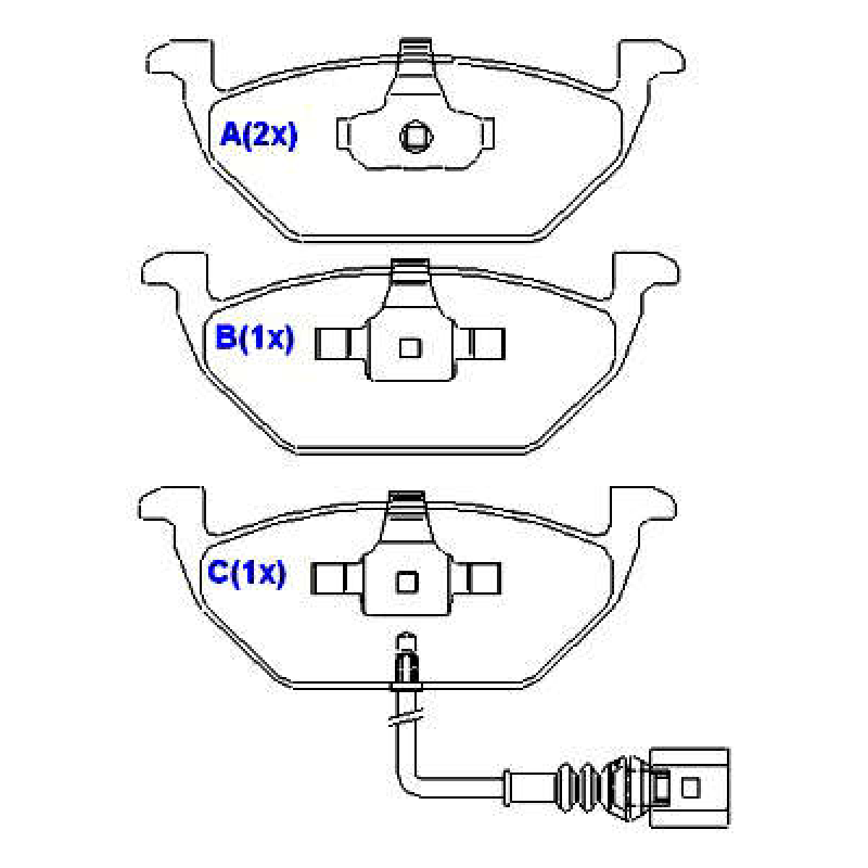 Pastilha De Freio Dianteira A3/golf/jetta Syl