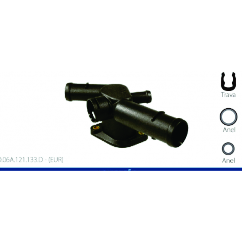 Conexao Fluxo Agua/carcaÇa Sensor Temperatura  A3/golf/amarok Valclei