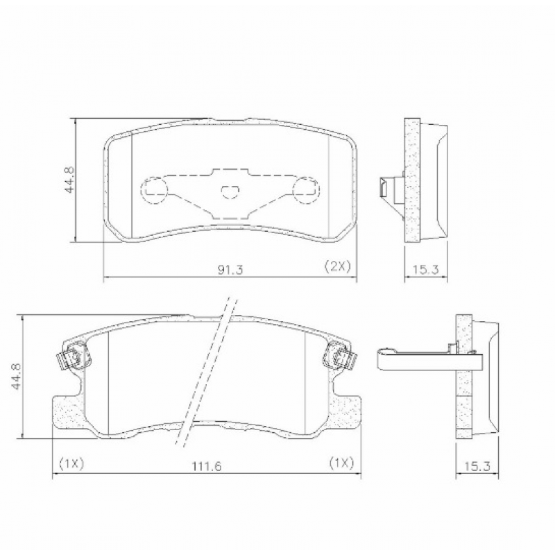 Pastilha De Freio Traseira Outlander/grandis/pajero Lona Flex