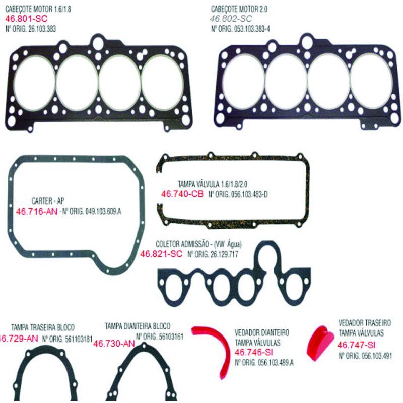 Junta Motor Gol/  Ap 1.6/1.8 Spaal