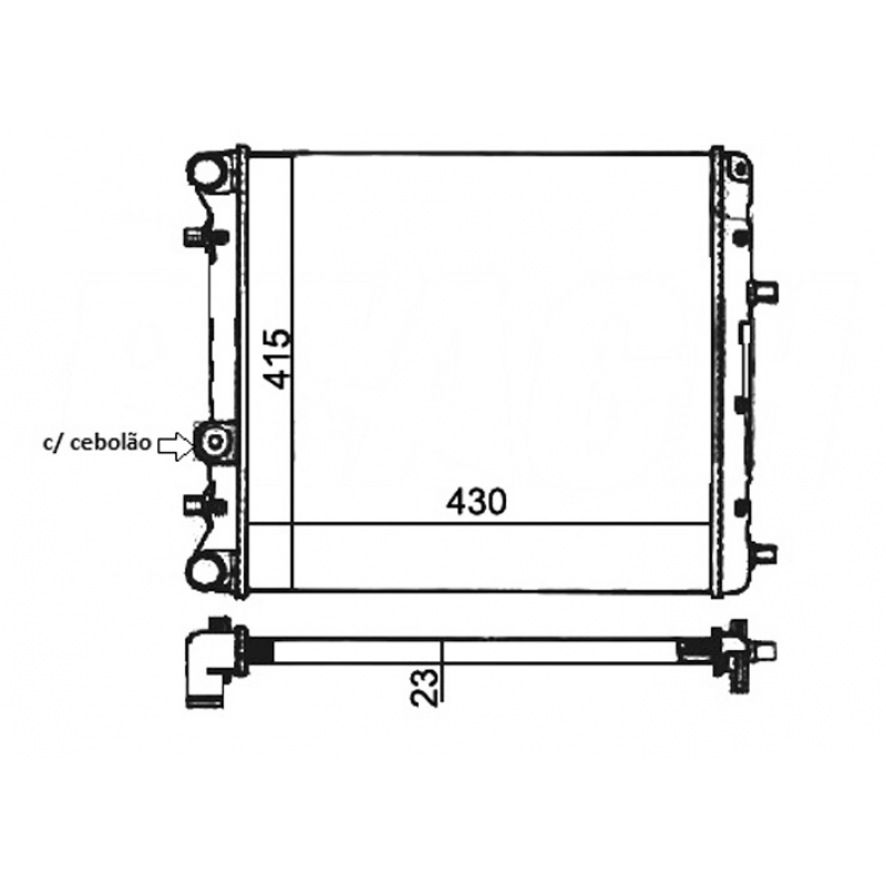 Radiador Fox/gol/polo (com Cebolao) Magneti Marelli