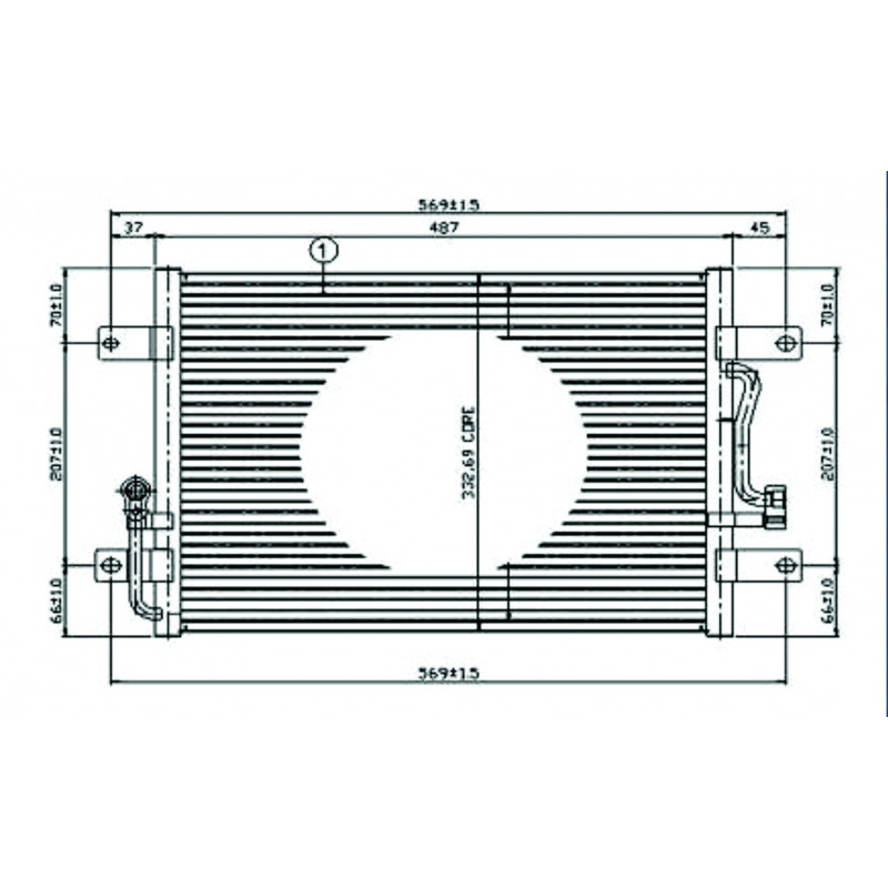 Condensador Radiador Idea/palio/siena Magneti Marelli