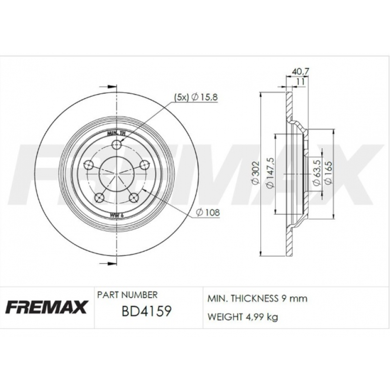 Disco De Freio Traseiro Maverick Fremax
