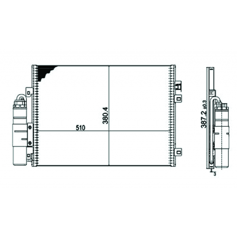 Condensador Radiador Logan/sandero Magneti Marelli