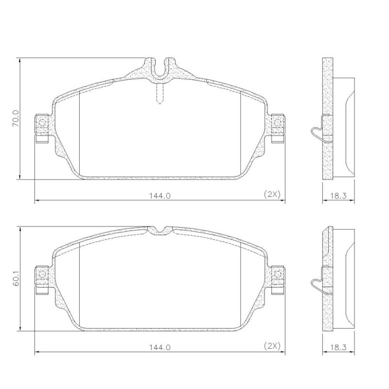 Pastilha De Freio Dianteira C Class (ceramica) Fras-le