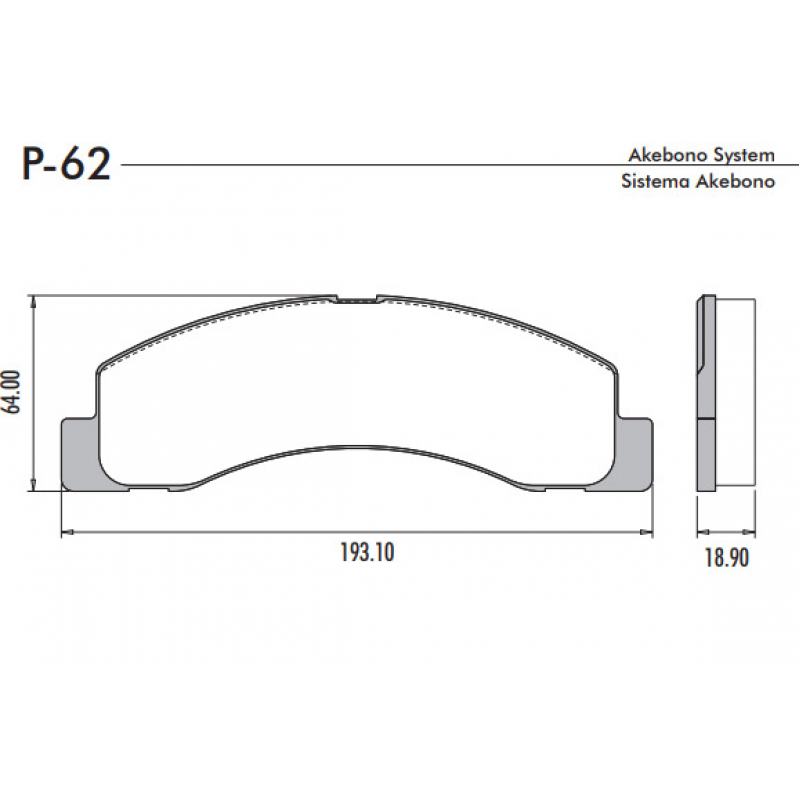 Pastilha De Freio Dianteira/traseira F250/f350/f4000 Lona Flex