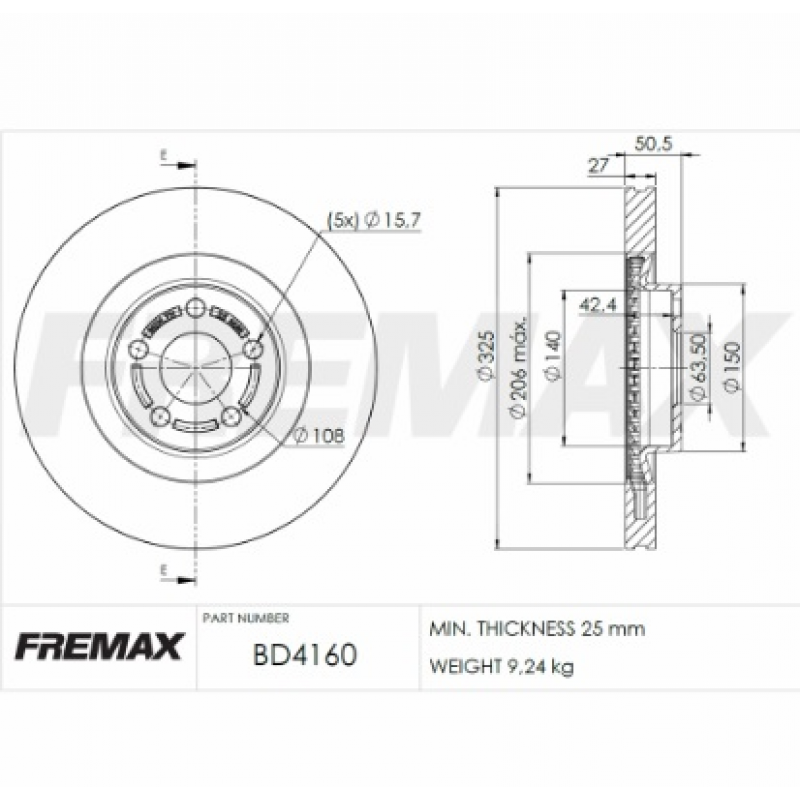 Disco De Freio Dianteiro Maverick Fremax