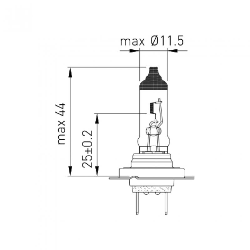 Lampada Farol H7 Svu 12v 55w Px26d Excelite