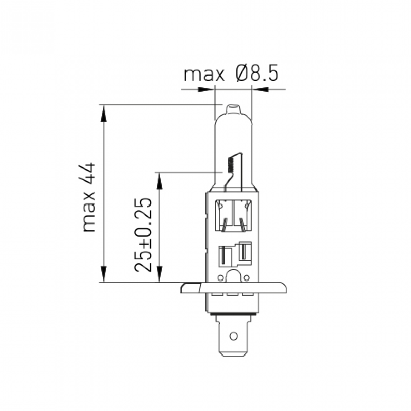 Lampada Cibie H1 12v 55w  P14.5s Excelite