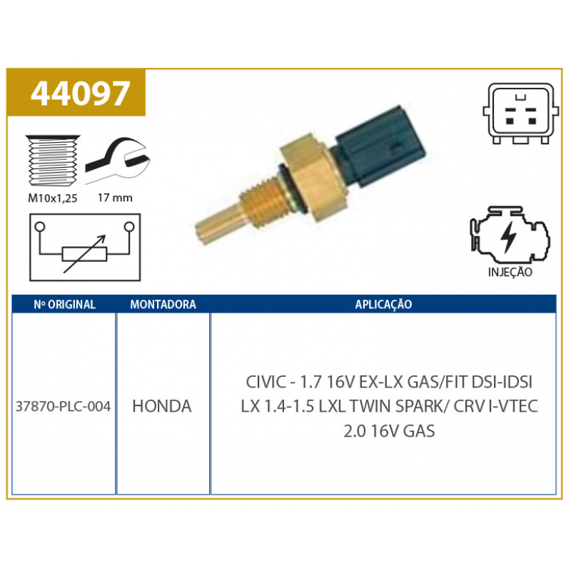 Sensor Temperatura Do Painel Accord/civic/crv Valclei