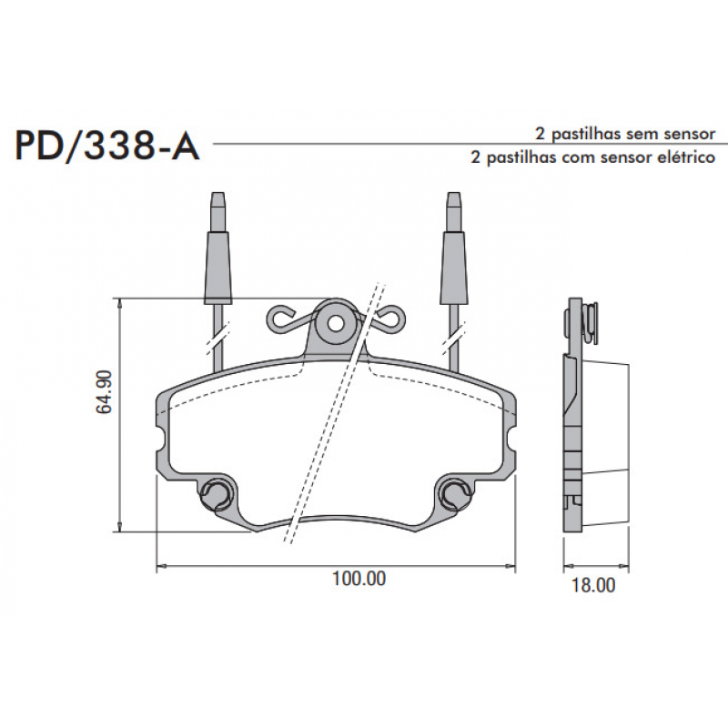 Pastilha De Freio Dianteira Clio/megane/r19 (com Sensor Abs) Fras-le