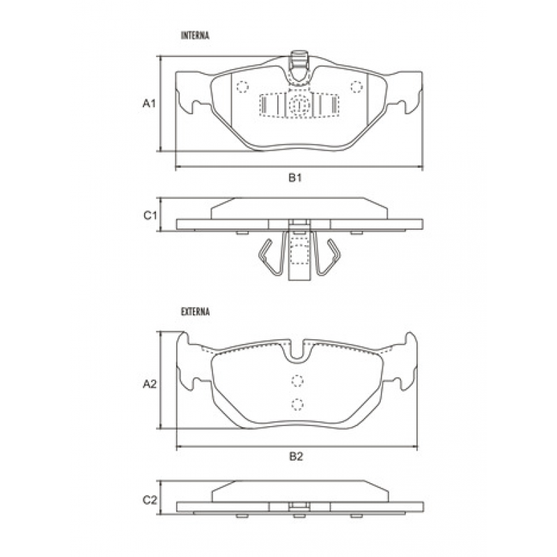 Pastilha De Freio Traseira Bmw 118/120/130/320 Fras-le