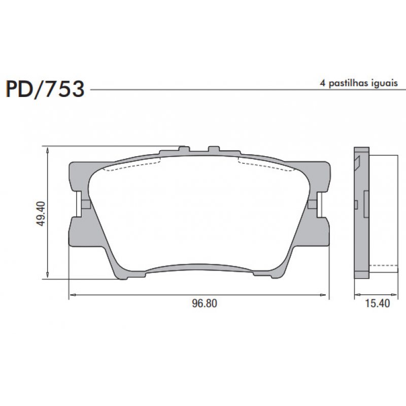 Pastilha De Freio Traseira Rav4 Fras-le