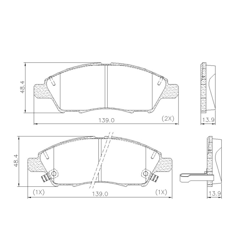 Pastilha De Freio Dianteira March/versa Lona Flex