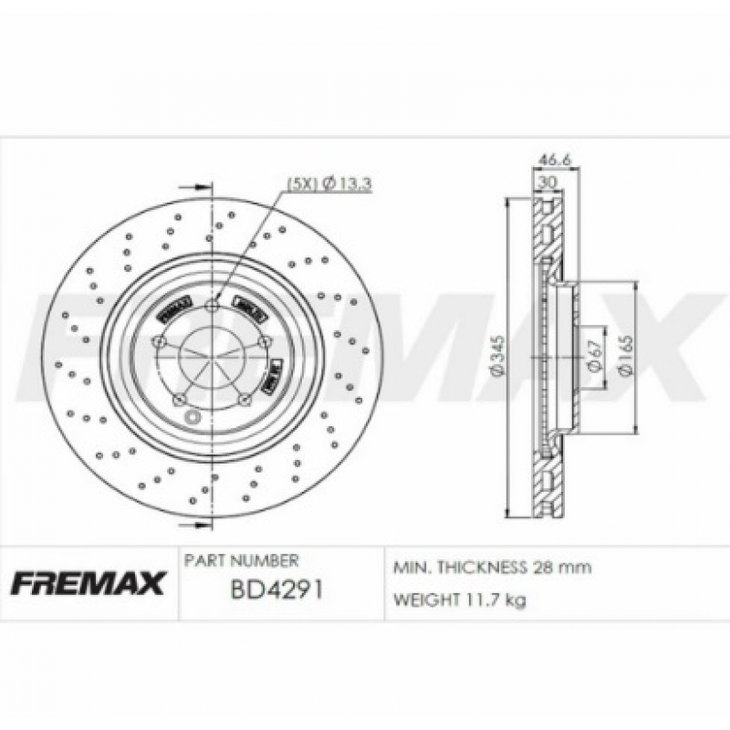 Disco De Freio Dianteiro C Class/clk Class Fremax