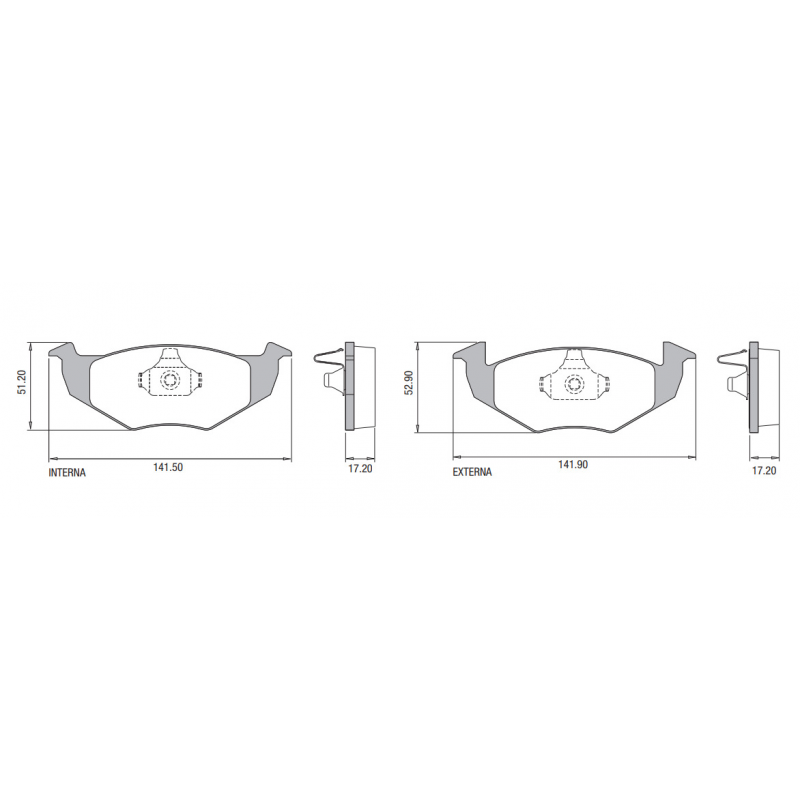 Pastilha De Freio Dianteira Gol/parati/saveiro Lona Flex