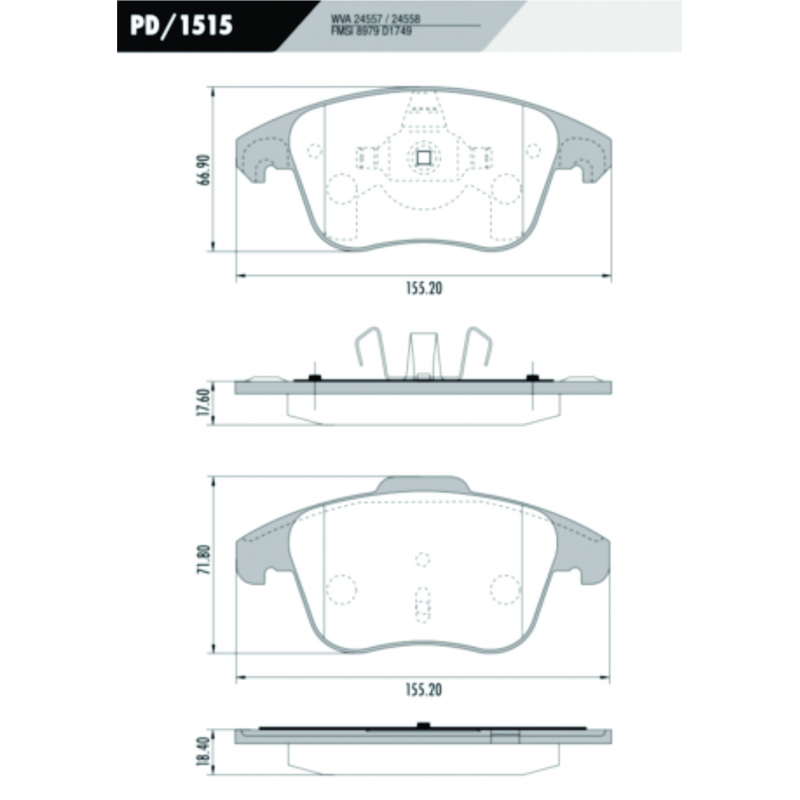 Pastilha De Freio Dianteira C4 Picasso/ds4/ds5 Fras-le