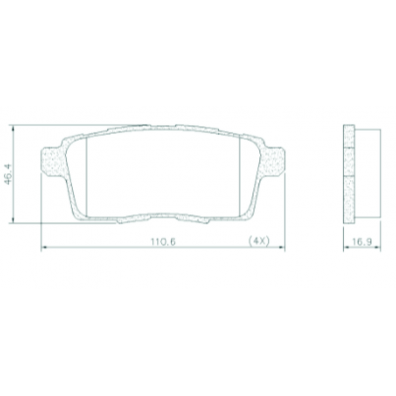 Pastilha De Freio Traseira Edge/cx7 Fras-le