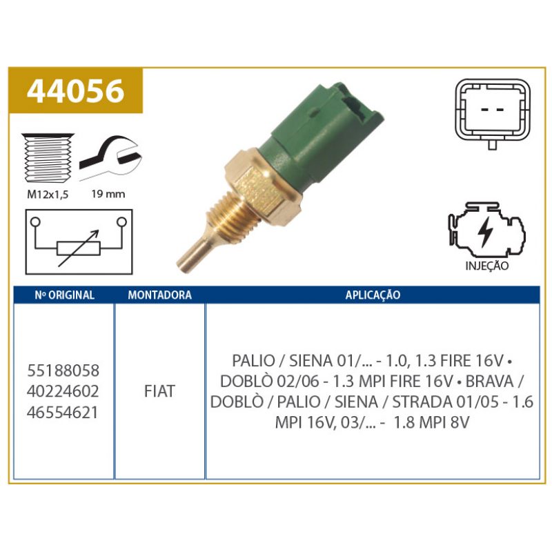 Sensor De Temperatura Idea/palio/siena Valclei