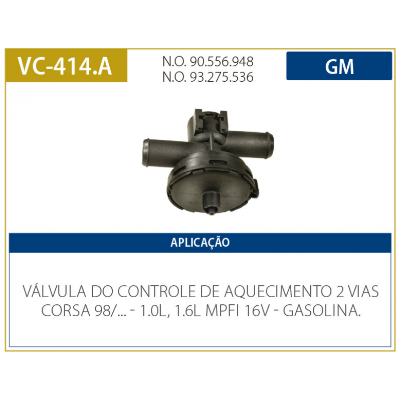 Valvula Ar Quente Corsa/vectra (duas Vias) Valclei