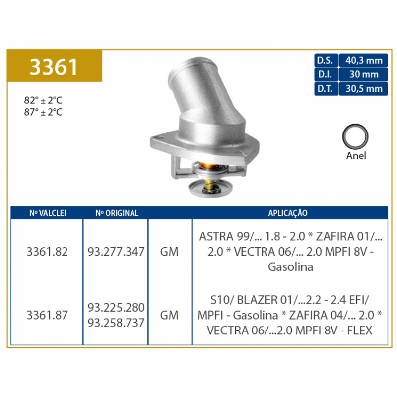 Valvula Termostatica Astra/blazer/vectra Valclei