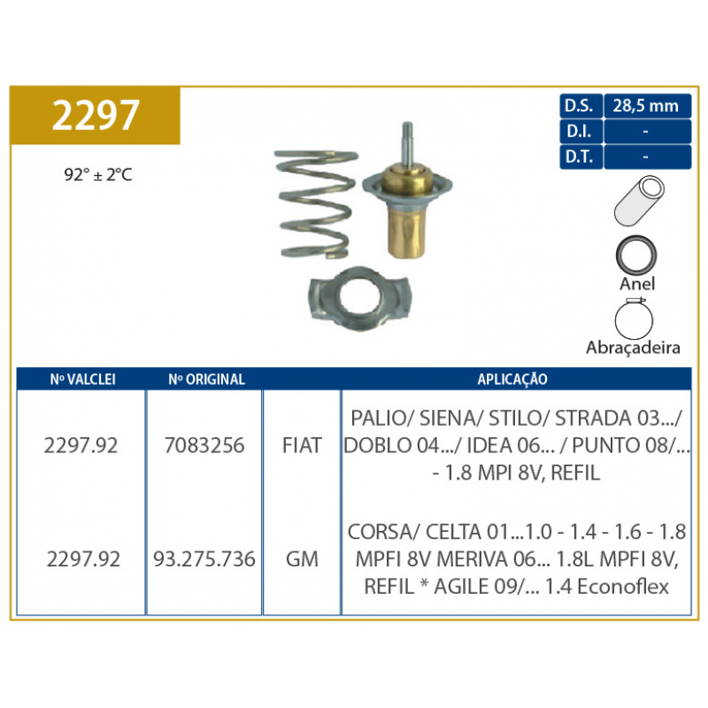 Valvula Termostatica Punto/ Corsa/strada Valclei