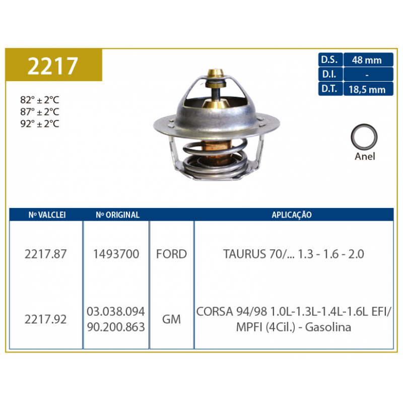 Valvula Termostatica Corsa Valclei