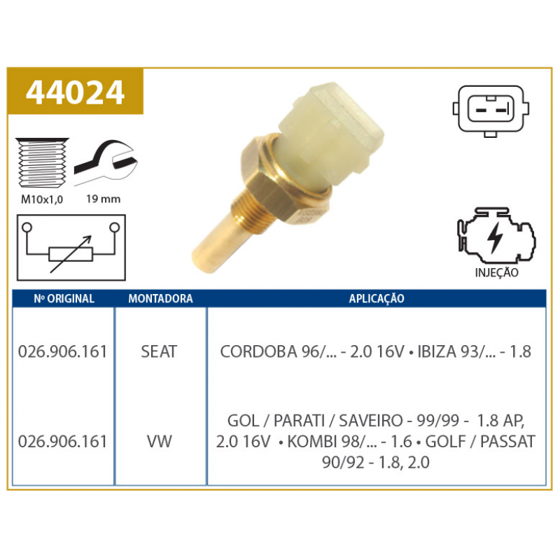 Sensor De Temperatura Do Painel Kombi/gol/saveiro Valclei