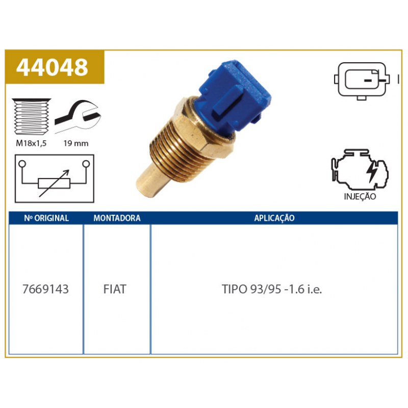 Sensor De Temperatura Do Painel Tipo Valclei