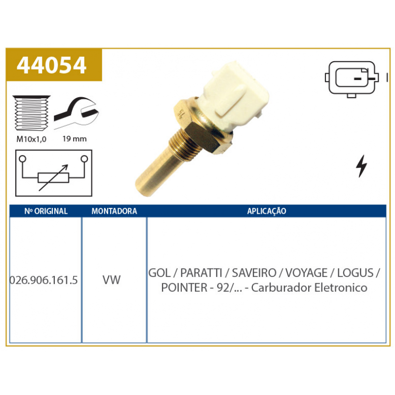 Sensor De Temperatura Do Painel Gol/logus/parati Valclei