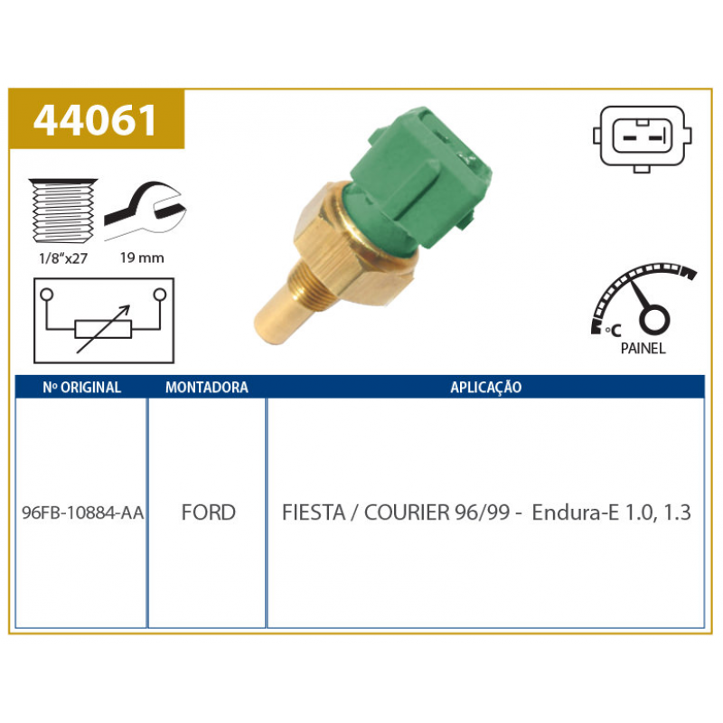 Sensor De Temperatura Do Painel Fiesta/courier/focus Valclei