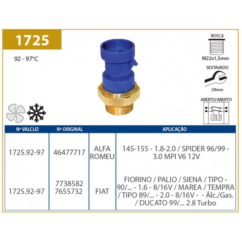 Interruptor De Radiador Marea/brava/ducato Valclei