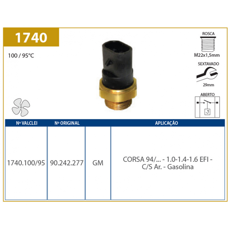 Interruptor De Radiador Corsa Valclei